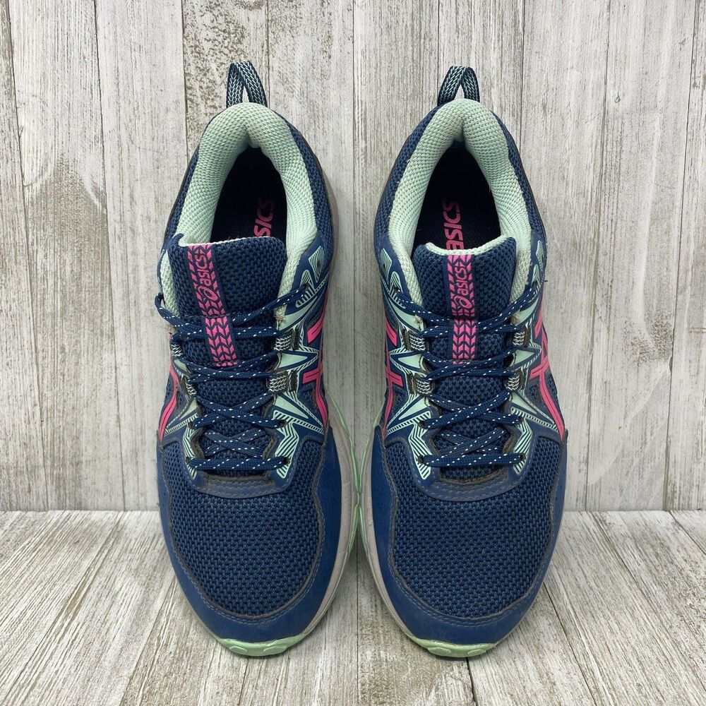 Women's Asics Gel Venture 8 Trail Running Sneaker Shoes Blue Pink - Size 9 - Picture 7 of 11